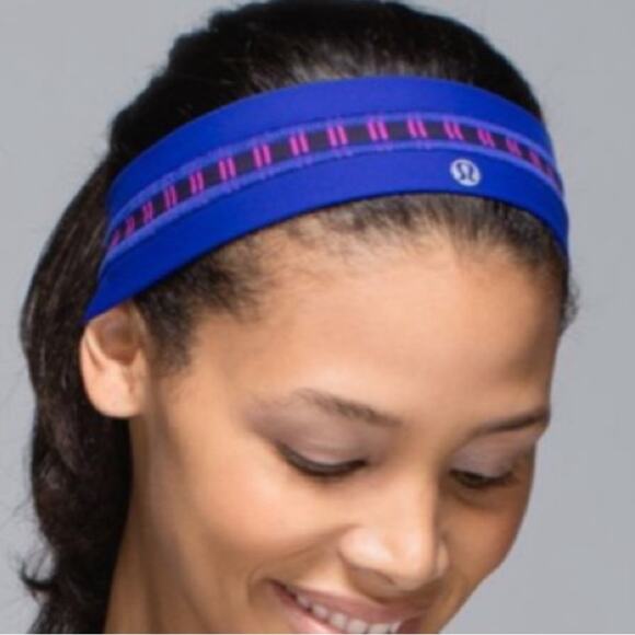 Lululemon Headband Striped Purple Blue Red  Athletic Cardio Cross Trainer Yoga - Picture 8 of 8